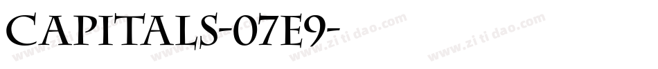 Capitals-07E9字体转换