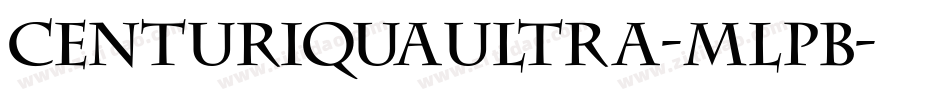 CenturiquaUltra-MLPB字体转换