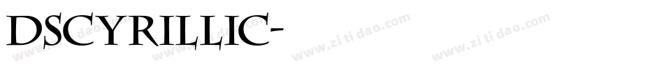 DSCyrillic字体转换