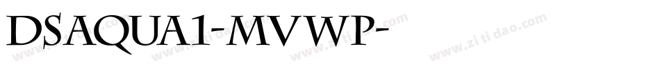 DsAqua1-MVwP字体转换