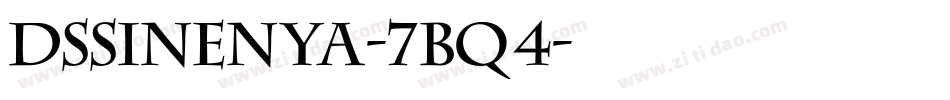 DsSinenya-7Bq4字体转换