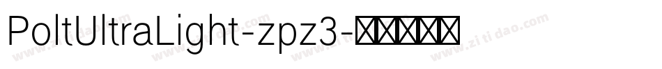 PoltUltraLight-zpz3字体转换