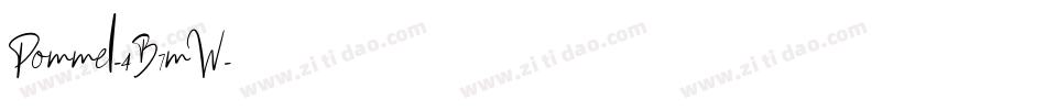 Pommel-4B7mW字体转换