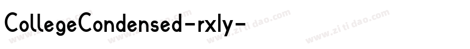 CollegeCondensed-rx1y字体转换