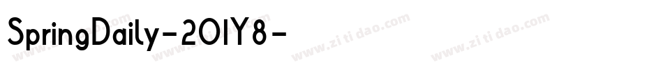 SpringDaily-2O1Y8字体转换
