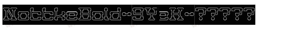 NottkeBold-9YeK字体转换