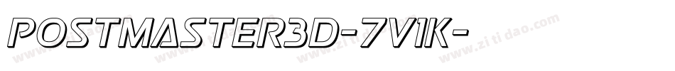 Postmaster3D-7V1K字体转换