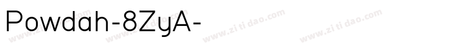 Powdah-8ZyA字体转换