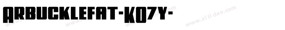 Arbucklefat-KO7y字体转换