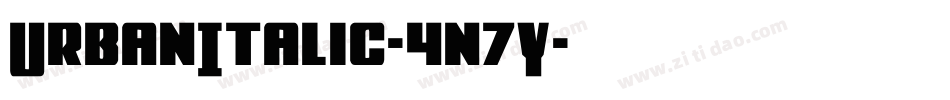 UrbanItalic-4n7Y字体转换