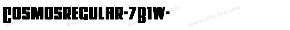 Cosmosregular-7B1w字体转换