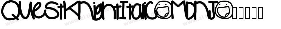 QuestKnightItalic-MDnJ字体转换