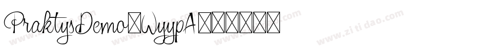 PraktysDemo-WyypA字体转换