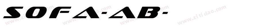 Sofa-AB字体转换