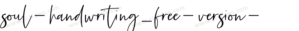 soul-handwriting_free-version字体转换