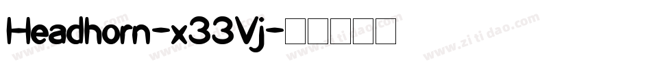 Headhorn-x33Vj字体转换
