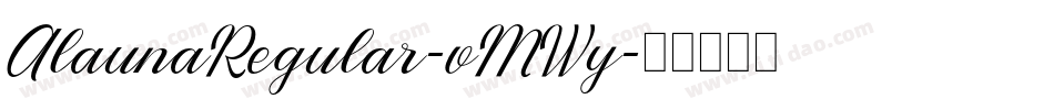AlaunaRegular-vMWy字体转换