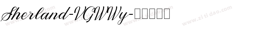 Sherland-VGWWy字体转换