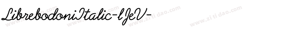 LibrebodoniItalic-lJeV字体转换