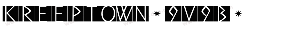 Kreeptown-9V9B字体转换
