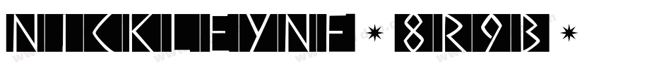 NickleyNf-8R9B字体转换