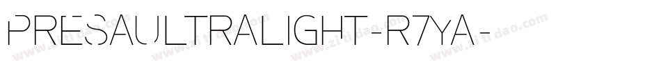 Presaultralight-R7yA字体转换