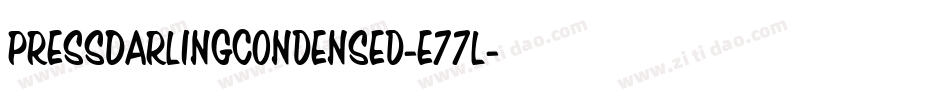 PressDarlingCondensed-e77l字体转换