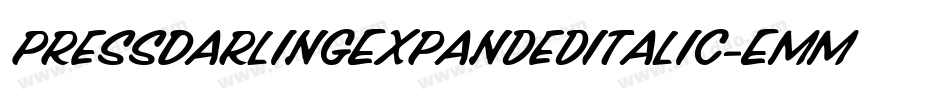 PressDarlingExpandedItalic-Emmj字体转换 PressDarlingExpandedItalic-Emmj字体转换