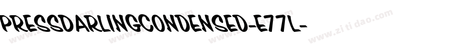 PressDarlingCondensed-e77l字体转换