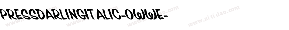 PressDarlingItalic-OWWe字体转换