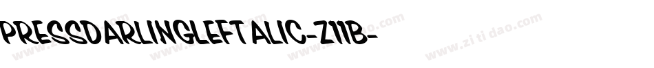 PressDarlingLeftalic-Z11B字体转换