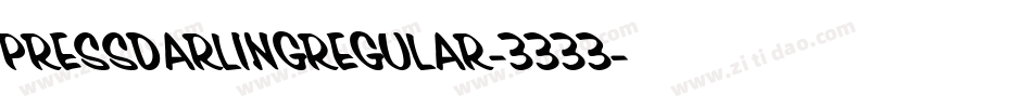 PressDarlingRegular-3333字体转换