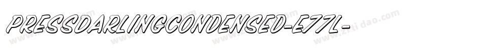 PressDarlingCondensed-e77l字体转换