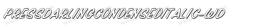 PressDarlingCondensedItalic-WDDG字体转换