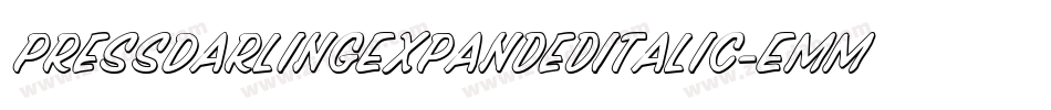 PressDarlingExpandedItalic-Emmj字体转换 PressDarlingExpandedItalic-Emmj字体转换