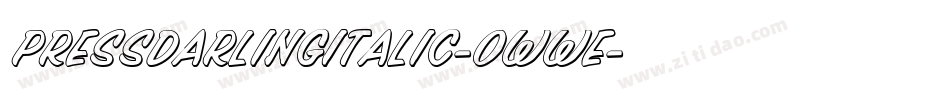 PressDarlingItalic-OWWe字体转换