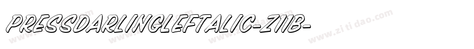PressDarlingLeftalic-Z11B字体转换
