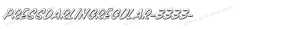 PressDarlingRegular-3333字体转换