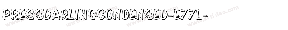 PressDarlingCondensed-e77l字体转换