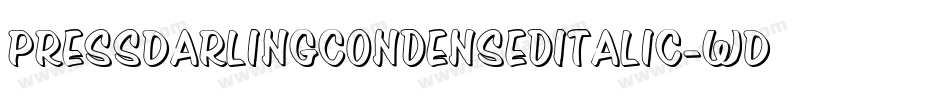 PressDarlingCondensedItalic-WDDG字体转换