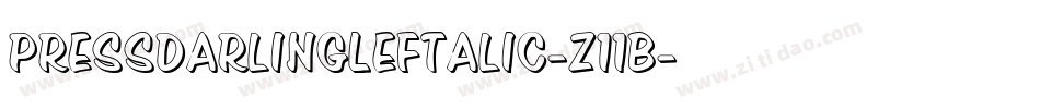 PressDarlingLeftalic-Z11B字体转换