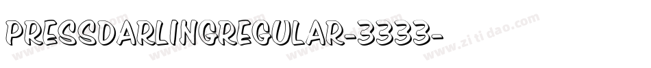 PressDarlingRegular-3333字体转换