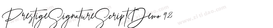 PrestigeSignatureScriptDemo-92z7字体转换