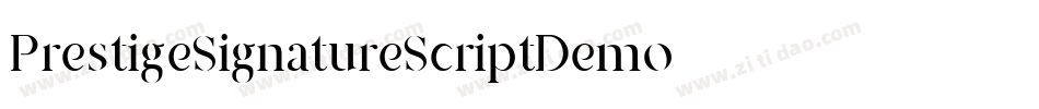 PrestigeSignatureScriptDemo-92z7字体转换