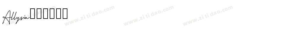 Allysia字体转换
