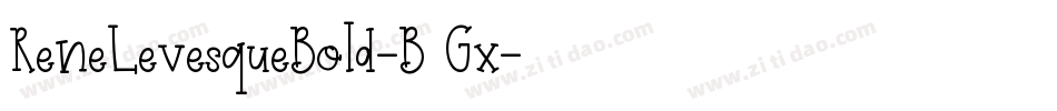 ReneLevesqueBold-B5Gx字体转换