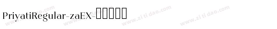 PriyatiRegular-zaEX字体转换