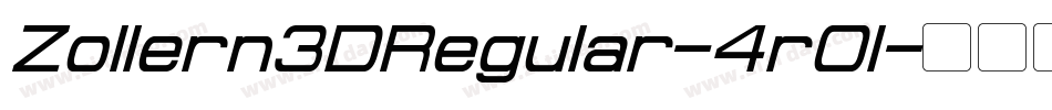 Zollern3DRegular-4r0l字体转换
