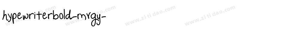 HypewriterBold-MVgY字体转换