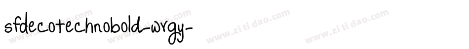 SfDecotechnoBold-WVgY字体转换